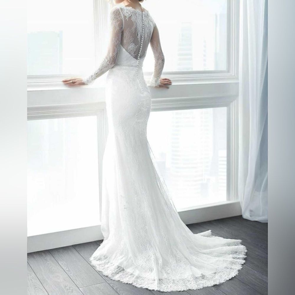 Christina Wu Long Sleeve Lace Bridal Gown #15622